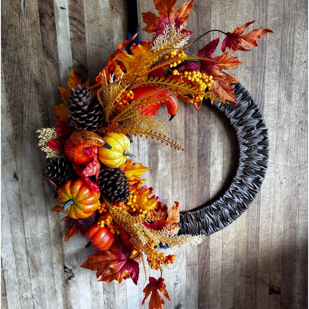 Thanksgiving Wreath, Fall Wreath, Autumn Wreath,Gourd Wreath, Squash Wreath
